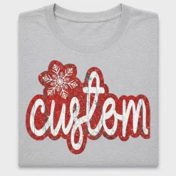 Christmas Glitter Team Name DTF Transfer