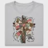 Easter Cross Patchwork Bow DTF Transfer