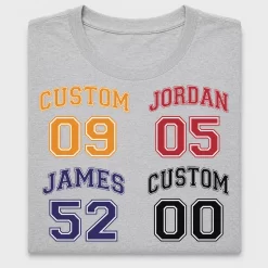 Custom Jersey Name Number DTF Transfer