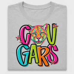 Colorful Cougar Roar DTF Transfer