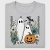 Boho Floral Ghost Pumpkin DTF Transfer