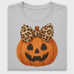 Boho Pumpkin With Leopard Bow DTF Transfer