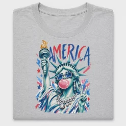 Retro Liberty Bubblegum Girl DTF Transfer