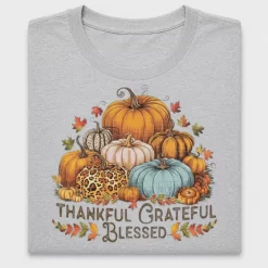 Thankful Grateful Blessed Pumpkin DTF Transfer
