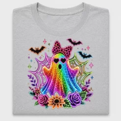 Neon Rainbow Ghost DTF Transfer