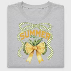 Retro Summer Vibes Pineapple Bow DTF Transfer