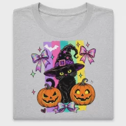 Witchy Black Cat Halloween DTF Transfer