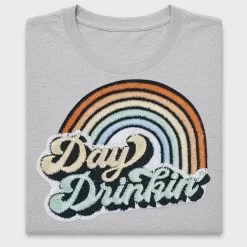 Retro Day Drinking Rainbow DTF Transfer