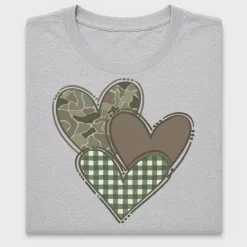 Camo Heart Plaid DTF Transfer