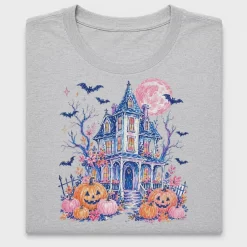 Watercolor Haunted House DTF Transfer