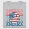 Retro Smiley American Flag DTF Transfer