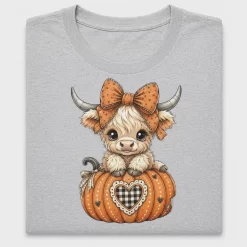 Coquette Highland Cow Pumpkin DTF Transfer