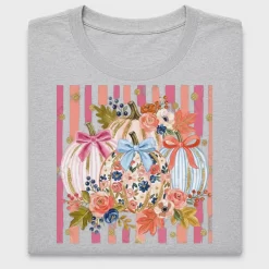 Floral Bow Pumpkin DTF Transfer