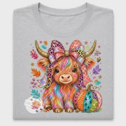Colorful Highland Cow DTF Transfer