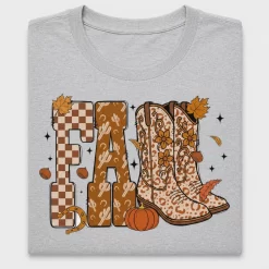 Retro Western Fall Boots DTF Transfer