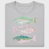 Pastel Glitter Fish DTF Transfer