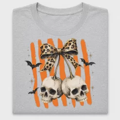 Gothic Halloween Skull Cherries DTF Transfer