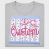 Preppy Floral Stripes Custom Name DTF Transfer