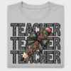 Teacher Embroidery Pencil DTF Transfer