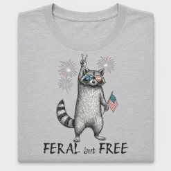 Patriotic Raccoon DTF Transfer - Feral but Free