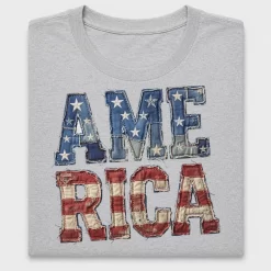 Patriotic Patchwork America DTF Transfer