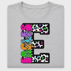 Retro Leopard Print Letter E DTF Transfer