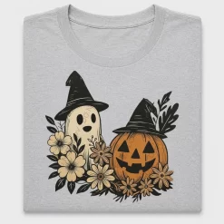 Floral Halloween Ghost Pumpkin DTF Transfer