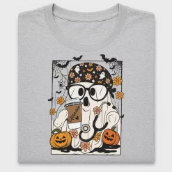Nurse Ghost Floral Halloween DTF Transfer