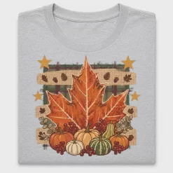 Fall Pumpkin Maple Leaf DTF Transfer