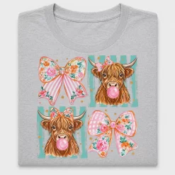 Coquette Highland Cow DTF Transfer