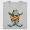 Western Pumpkin Cowboy Boots DTF Transfer