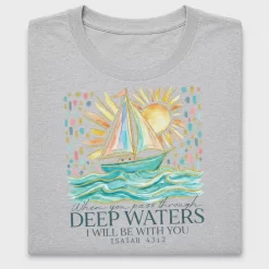Deep Waters Christian Sailboat DTF Transfer