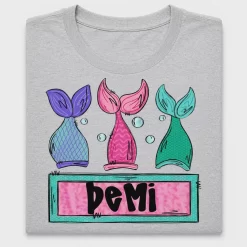 Mermaid Tails Name DTF Transfer