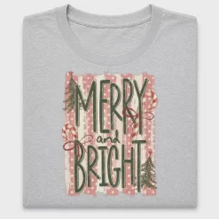 Merry and Bright Christmas DTF Transfer