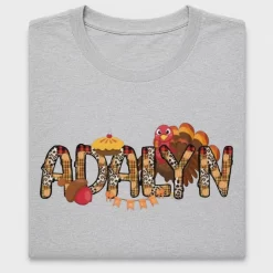 Autumn Name DTF Transfer with Turkey Design
