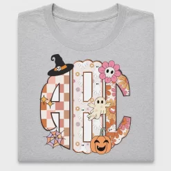 Retro Halloween Ghost Monogram DTF Transfer