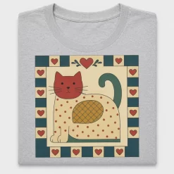 Retro Cat Heart DTF Transfer