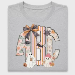 Coquette Halloween Monogram DTF Transfer