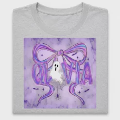 Neon Ghost Bow Personalized DTF Transfer