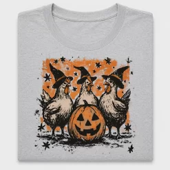 Retro Witch Chickens Pumpkin DTF Transfer