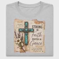 Vintage Faith Cross DTF Transfer