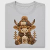 Crochet Highland Cow Christmas DTF Transfer