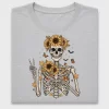 Boho Skeleton Sunflower DTF Transfer