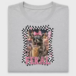 Feral Raccoon Iced Coffee DTF Transfer