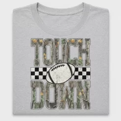 Camo Touchdown Football DTF Transfer