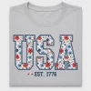 Floral USA Est 1776 DTF Transfer