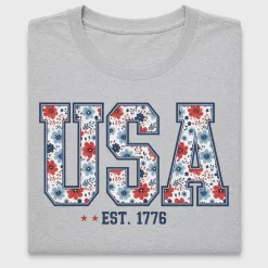 Floral USA Est 1776 DTF Transfer