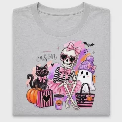 Preppy Skeleton Halloween DTF Transfer