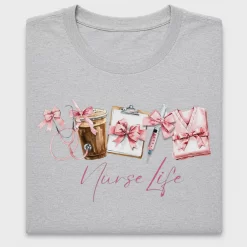 Nurse Life Coquette Bow DTF Transfer