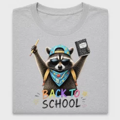 Back to School Raccoon DTF Transfer